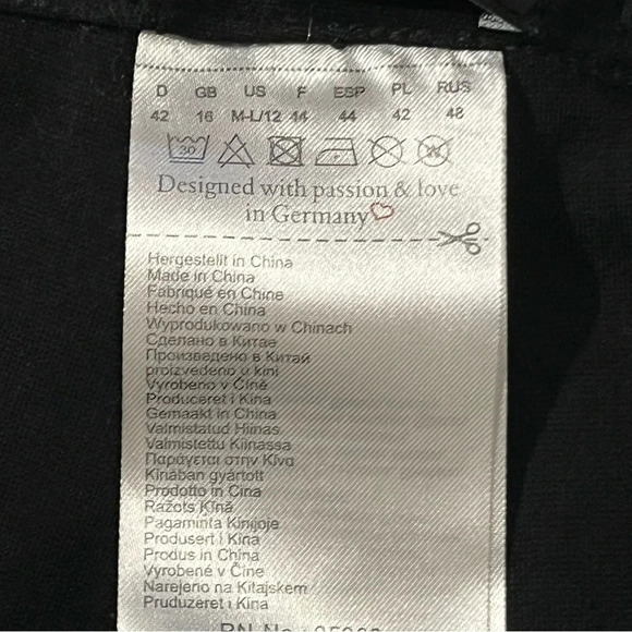 OLSEN WOMEN'S PANTS black shinny size 12 - Picture 13 of 15